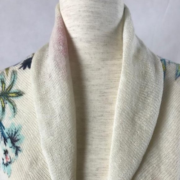NWT Anthropologie Shawl-Collared Cardigan with Floral Print and Swing Hem Size M - Picture 5 of 16